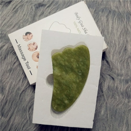 Natural Jade Gua Sha Scraper Board Massage Rose Quartz Jade Guasha