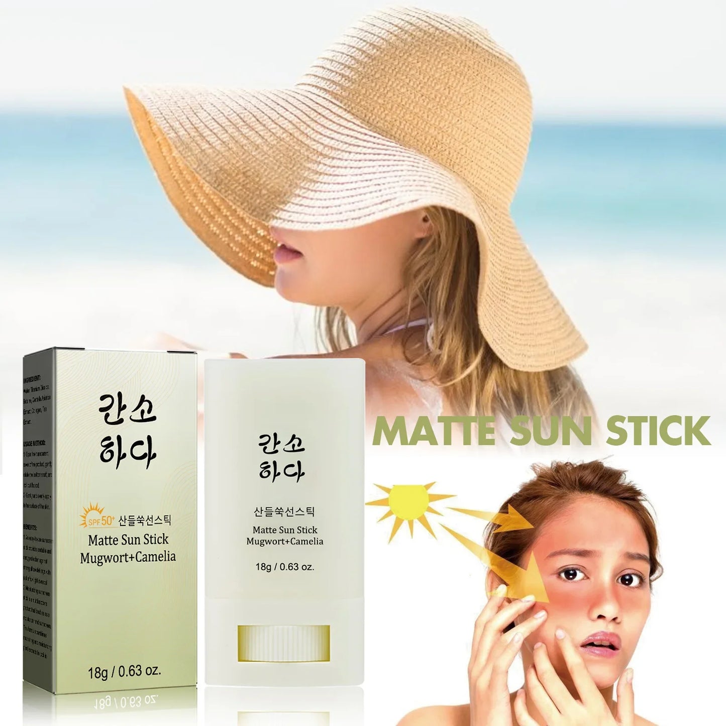 3 Pcs Sets Sunscreen Korea Body Face Sun Block Stick Essence Anti-UV